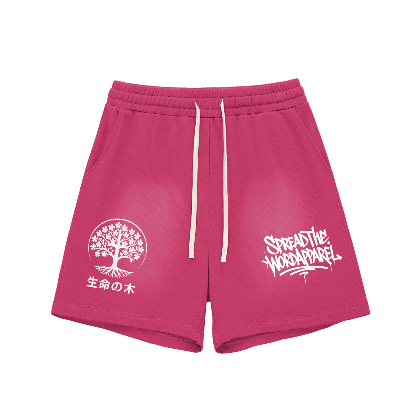 ! NEW Spreadthewordapparel Spray Paint Sakura Tree Shorts