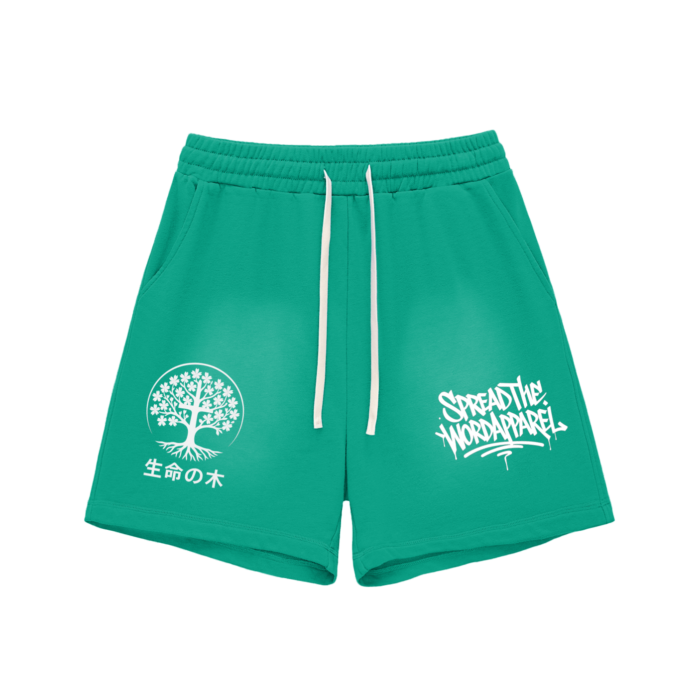 ! NEW Spreadthewordapparel Spray Paint Sakura Tree Shorts